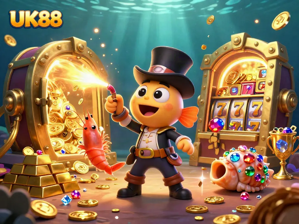 Play and win big with UK88's vibrant casino adventures featuring rich treasures and lively characters.