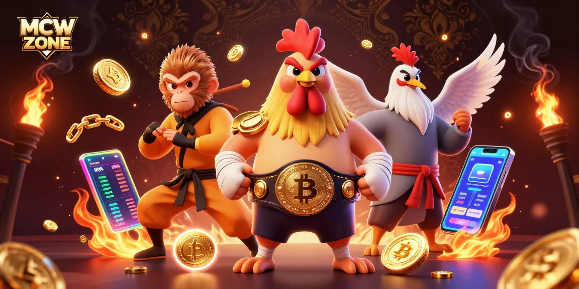 Engage in thrilling cockfighting action with MCW ZONE as you encounter fierce competitors and vibrant casino elements.