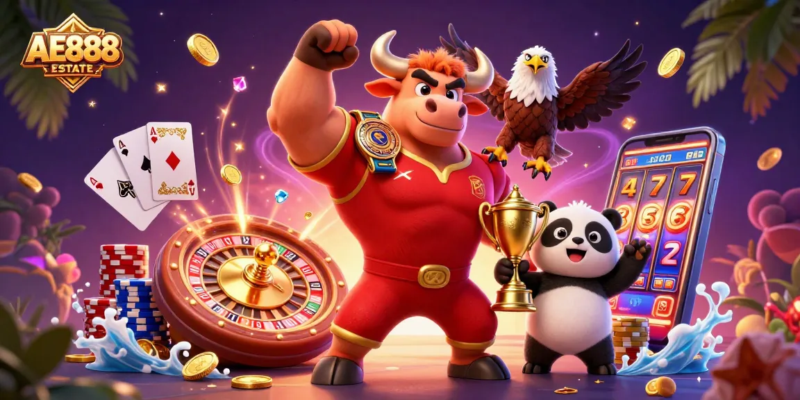 Experience thrilling wins at AE888 ESTATE with our vibrant casino atmosphere, showcasing gaming excitement.