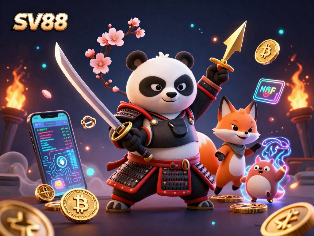 SV88 players engage with high-stakes games in an ultra-detailed digital casino world