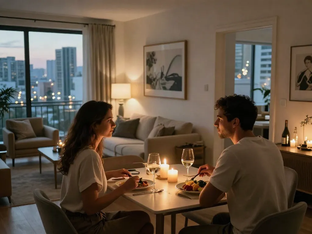 Experience luxurious דירות דיסקרטיות בתל אביב with chic decor and intimate dining atmosphere.