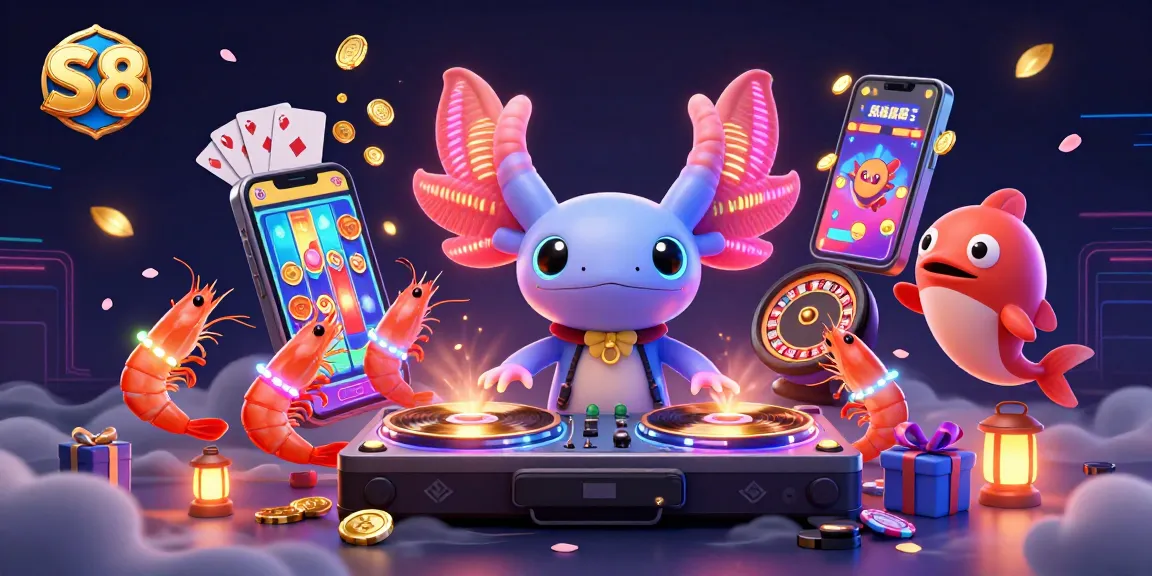 S8 brings exciting slots action with neon characters and vibrant underwater casino atmosphere.